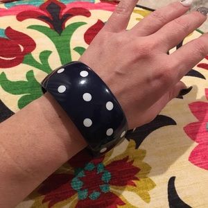 Navy & White Polka Dot Bracelet